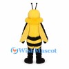 Bee Mascot Costume with Yellow Fuzzy Chest and Long Antennae