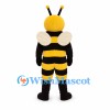 Bee Mascot Costume with Yellow Face and White Oval Wings