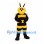 Bee Mascot Costume with Yellow Face and White Oval Wings