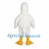 Duck Mascot Costume in White with Yellow Bill and Feet