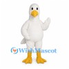 Duck Mascot Costume in White with Yellow Bill and Feet