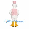 Duck Mascot Costume with Pink Vest and Matching Top Hat