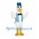 Duck Mascot Costume with Blue Vest and Matching Top Hat