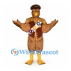 Eagle Mascot Costume with Brown Tricorn Hat and Formal Vest