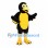 Bird Mascot Costume in Black with Yellow Belly and Feet
