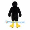 Crow Mascot Costume in Black with Yellow Beak and Feet