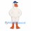 Duck Mascot Costume in White with Blue Cap and Orange Feet