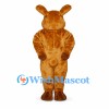 Rabbit Mascot Costume in Golden Brown with White Cheeks
