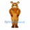 Rabbit Mascot Costume in Golden Brown with White Cheeks