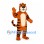 Tiger Mascot Costume in Orange with Cream Belly and Curved Tail