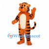 Tiger Mascot Costume in Orange with White Belly and Black Stripes