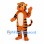 Tiger Mascot Costume in Orange with White Belly and Black Stripes
