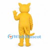Cat Mascot Costume in Yellow with Black Whiskers