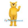 Cat Mascot Costume in Yellow with Black Whiskers