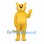 Cat Mascot Costume in Yellow with Black Whiskers