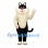 Cat Mascot Costume in Black and White with Red Nose