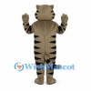 Tiger Mascot Costume in Gray with Black Stripes