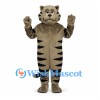 Tiger Mascot Costume in Gray with Black Stripes