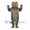 Tiger Mascot Costume in Gray with Black Stripes