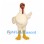 Turkey Mascot Costume in Cream with Red Wattle and Purple Face