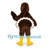 Turkey Mascot Costume in Brown with Large Fan Tail