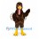 Turkey Mascot Costume in Brown with Large Fan Tail