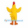 Rooster Mascot Costume in Yellow with Red Comb and Orange Feet