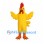 Rooster Mascot Costume in Yellow with Red Comb and Orange Feet