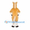 Horse Mascot Costume in Tan with Cream Mane and Leg Cuffs