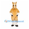 Horse Mascot Costume in Tan with Cream Mane and Leg Cuffs