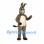 Donkey Mascot Costume in Gray with Black Mane and White Belly