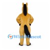 Horse Mascot Costume in Gold with Black Mane and Hooves