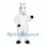 Horse Mascot Costume in White with Cream Mane and Black Hooves