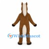 Horse Mascot Costume in Brown with White Mane and Tail