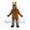 Horse Mascot Costume in Brown with White Mane and Tail