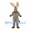 Donkey Mascot Costume in Gray with Oversized Ears