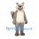 Wolf Mascot Costume in Gray with White Belly and Bushy Tail