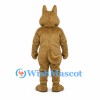 Wolf Mascot Costume in Golden Brown with Dark Nose