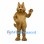 Wolf Mascot Costume in Golden Brown with Dark Nose