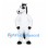 Horse Mascot Costume in White with Black Mane and Tail
