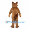 Wolf Mascot Costume in Brown with Tan Belly