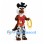 Fox Mascot Costume with Cowboy Hat and Cow Print Chaps