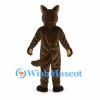 Wolf Mascot Costume in Dark Brown with Cream Cheeks