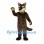 Wolf Mascot Costume in Dark Brown with Cream Cheeks