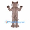 Wolf Mascot Costume in Gray Brown with Cream Belly