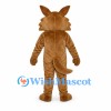 Wolf Mascot Costume in Brown with Tufted Cheeks