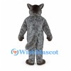 Werewolf Mascot Costume in Dark Gray with Shaggy Fur