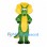 Dinosaur Mascot Costume in Green with Yellow Frill and Belly