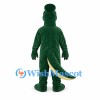 Dinosaur Mascot Costume in Dark Green with Cream Belly and Teeth