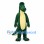 Dinosaur Mascot Costume in Dark Green with Cream Belly and Teeth